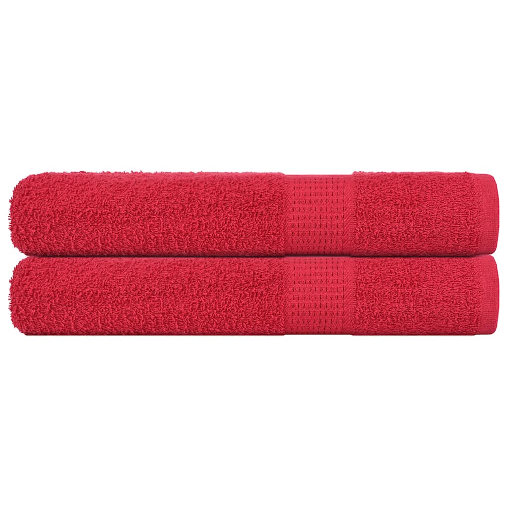 VidaXL Handtücher, 2 Stück, 100 x 200 cm, 360 g/m², 100 % Baumwolle, rot