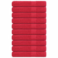 Vidaxl handdoeken frogn 10 st 100x200 cm 360 g m² rood