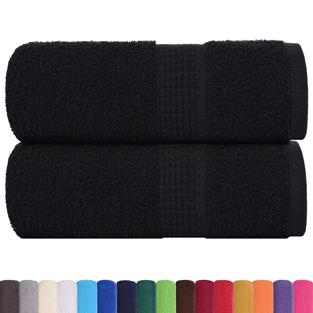 Vidaxl washandjes frogn 2 st 30x30 cm 360 g m² zwart