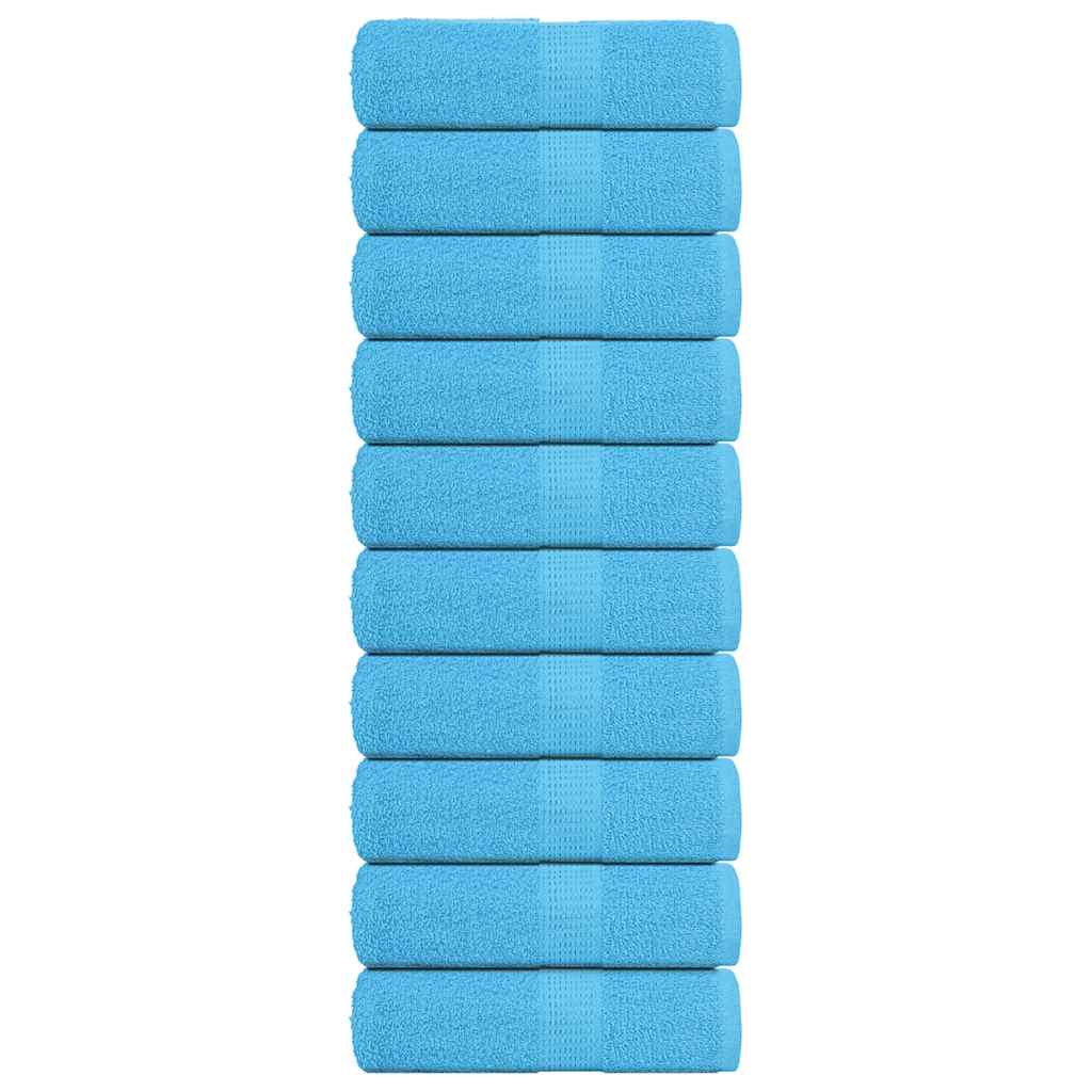 VidaXL Seifentücher, 10 Stück, 30 x 30 cm, 360 g/m², 100 % Baumwolle, türkis