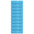 VidaXL Seifentücher, 10 Stück, 30 x 30 cm, 360 g/m², 100 % Baumwolle, türkis