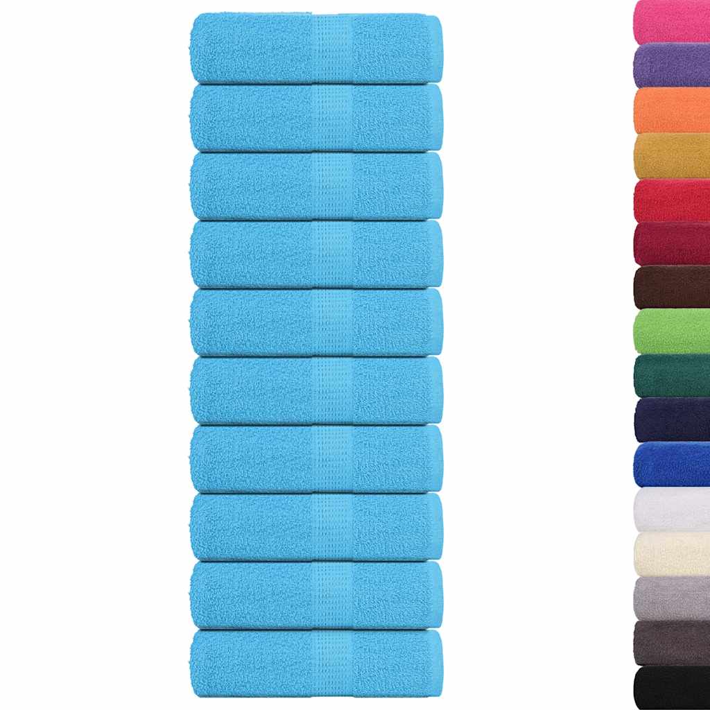 VidaXL Seifentücher, 10 Stück, 30 x 30 cm, 360 g/m², 100 % Baumwolle, türkis