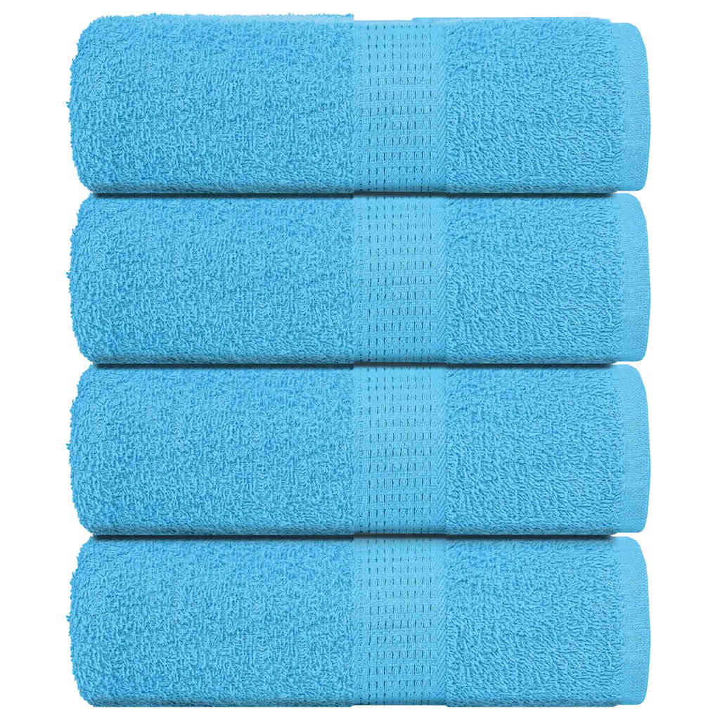 VidaXL Gästetücher, 4 Stück, 30 x 50 cm, 360 g/m², 100 % Baumwolle, Türkis