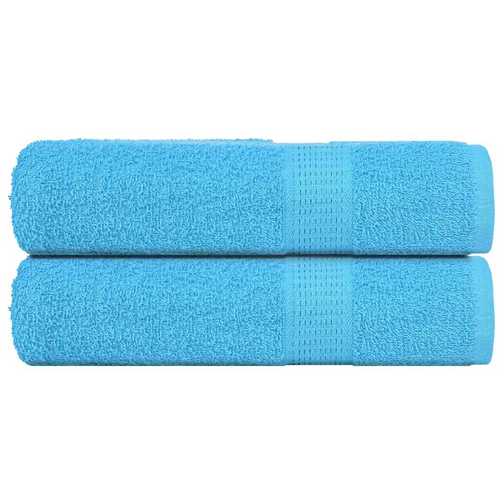 VidaXL Handtücher, 2 Stück, 50 x 100 cm, 360 g/m², 100 % Baumwolle, Türkis