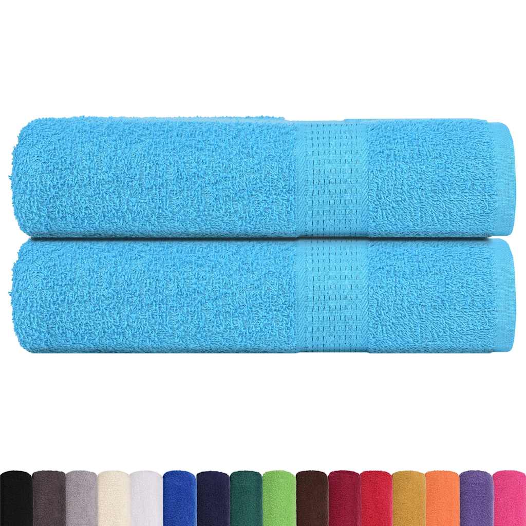 VidaXL Handtücher, 2 Stück, 50 x 100 cm, 360 g/m², 100 % Baumwolle, Türkis