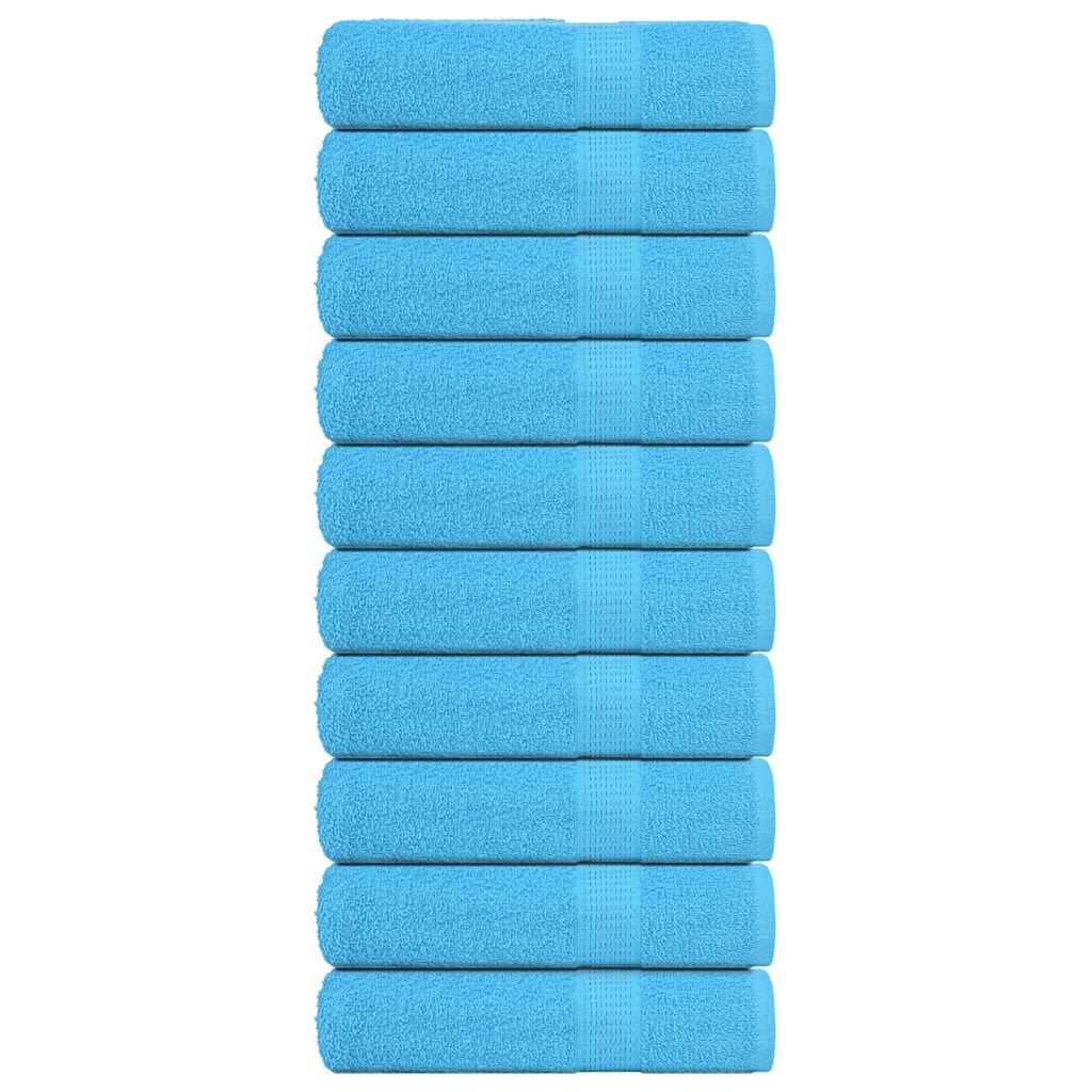 Vidaxl handdoeken frogn 10 st 50x100 cm 360 g m² turquoise