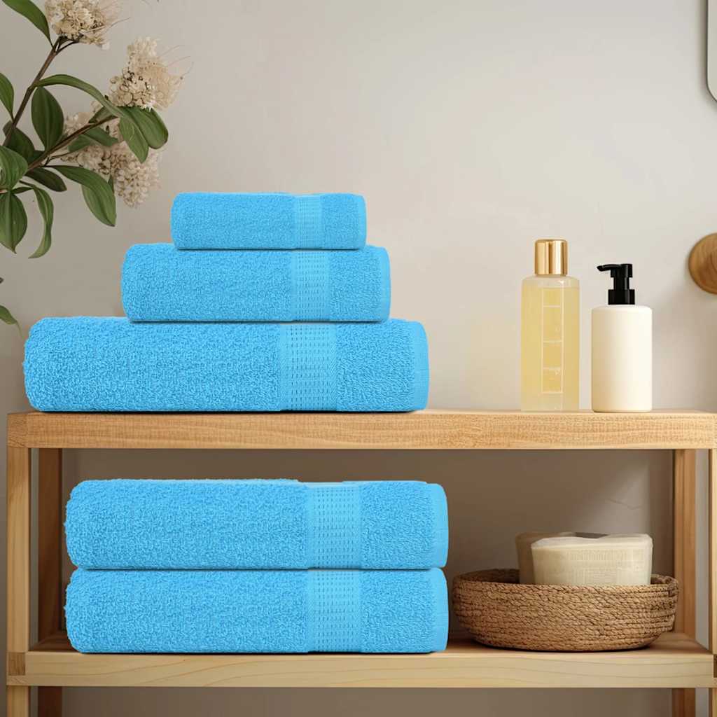 Vidaxl douchehanddoeken frogn 4 st 70x140 cm 360 g m² turquoise
