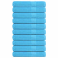 Vidaxl handdoeken frogn 10 st 100x200 cm 360 g m² turquoise