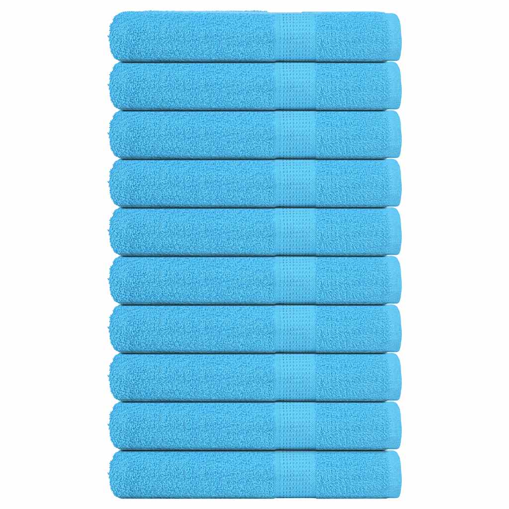 Vidaxl handdoeken frogn 10 st 100x200 cm 360 g m² turquoise