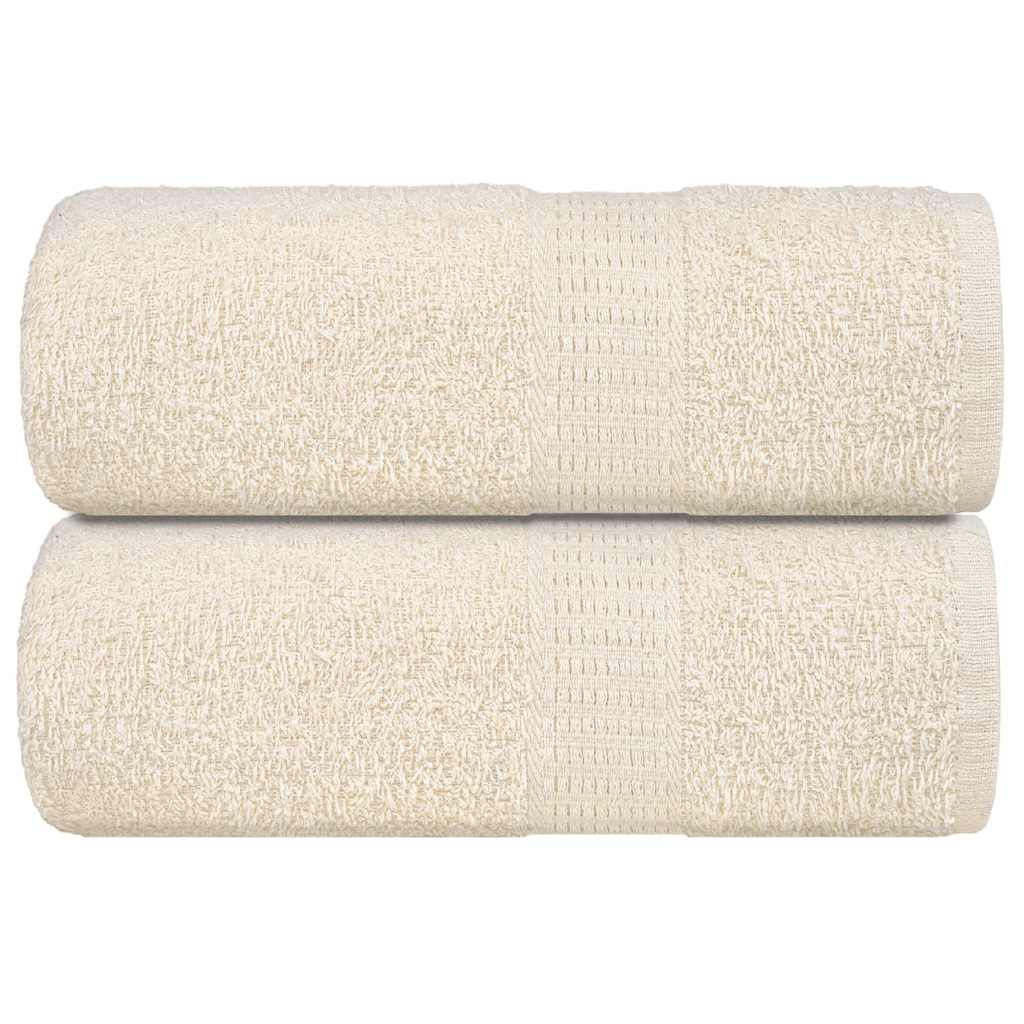VidaXL Seifentücher, 2 Stück, 30 x 30 cm, 360 g/m², 100 % Baumwolle, cremefarben