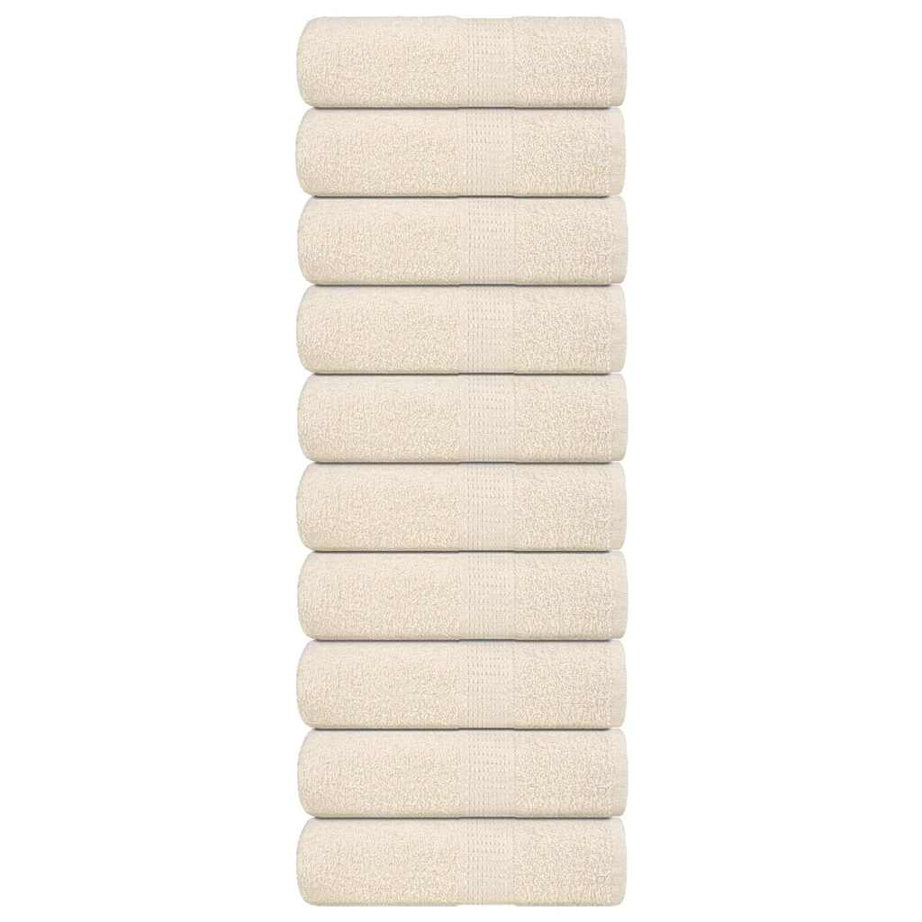 VIDAXL -Seifentücher -10 Stück 30 x 30 cm 360 g/m² 100 % Baumwolle -cremefarben
