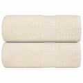 VidaXL Gästetücher, 2 Stück, 30 x 50 cm, 360 g/m², 100 % Baumwolle, cremefarben