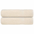 VidaXL Duschtücher, 2 Stück, 70 x 140 cm, 360 g/m², 100 % Baumwolle, Creme