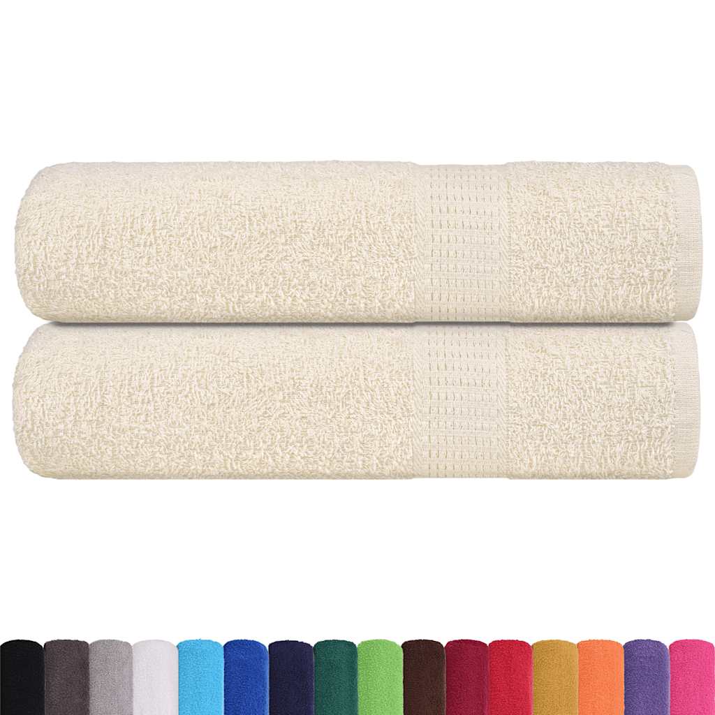 Vidaxl badhanddoeken frogn 2 st 100x150 cm 360 g m² crème
