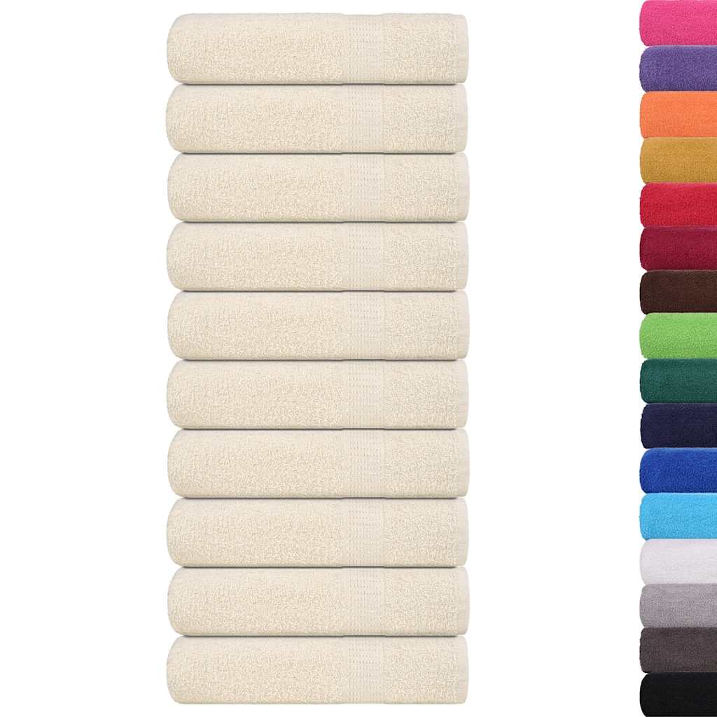 Vidaxl badhanddoeken frogn 10 st 100x150 cm 360 g m² crème