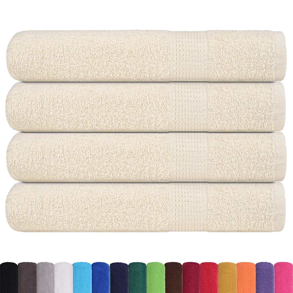 Vidaxl handdoeken frogn 4 st 100x200 cm 360 g m² crème