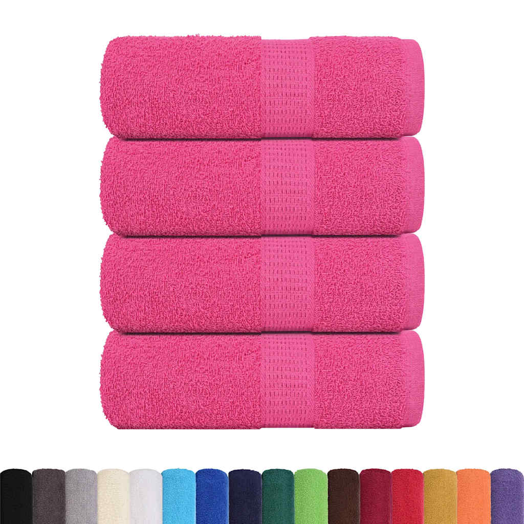 Vidaxl washandjes frogn 4 st 30x30 cm 360 g m² roze