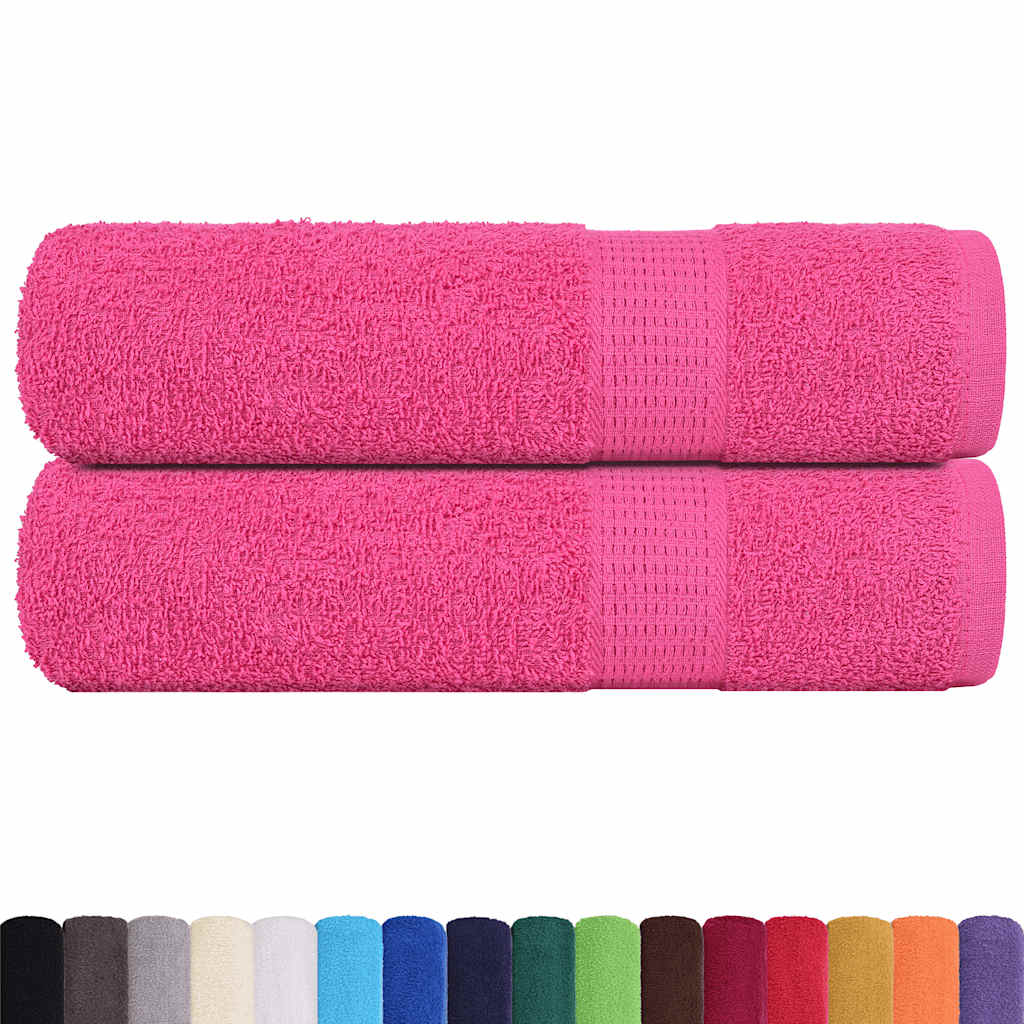 Vidaxl handdoeken frogn 2 st 50x100 cm 360 g m² roze