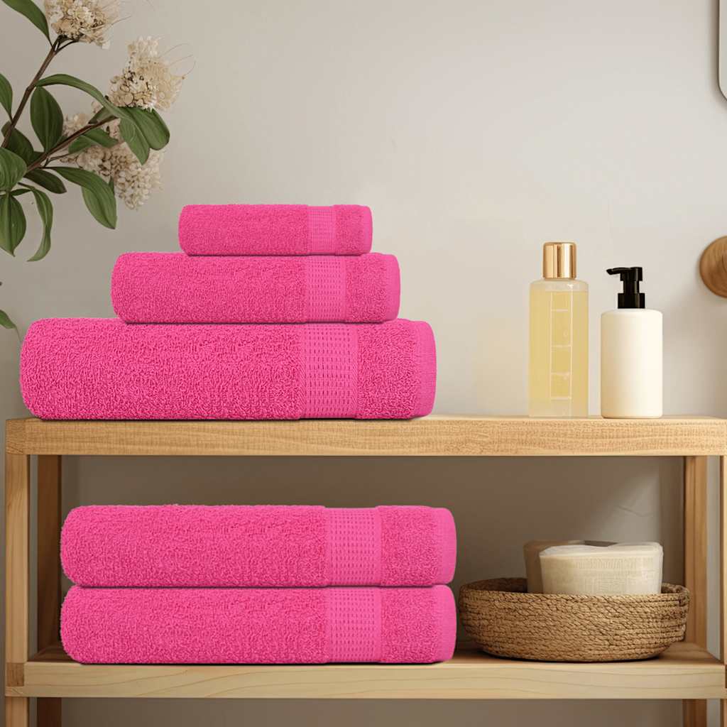 Vidaxl handdoeken frogn 2 st 50x100 cm 360 g m² roze