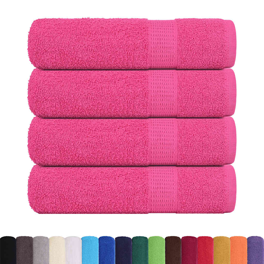 Vidaxl handdoeken frogn 4 st 50x100 cm 360 g m² roze