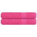 Vidaxl handdoeken frogn 2 st 100x200 cm 360 g m² roze