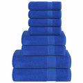 Vidaxl 8-delige handdoekenset frogn 360 g m² blauw