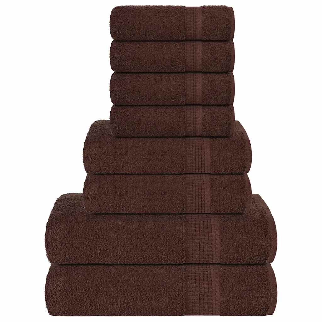 Vidaxl 8-delige handdoekenset frogn 360 g m² bruin