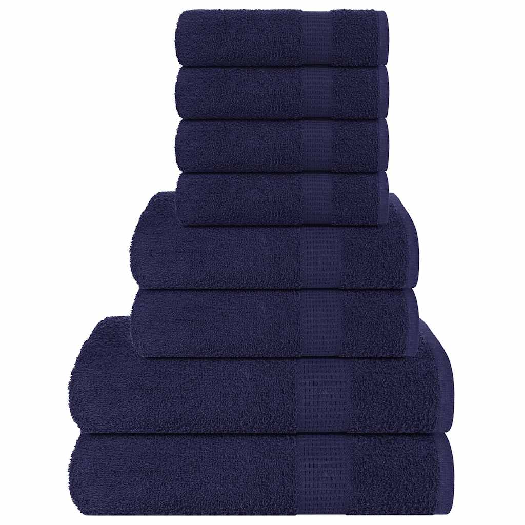 Vidaxl 8-delige handdoekenset frogn 360 g m² marineblauw