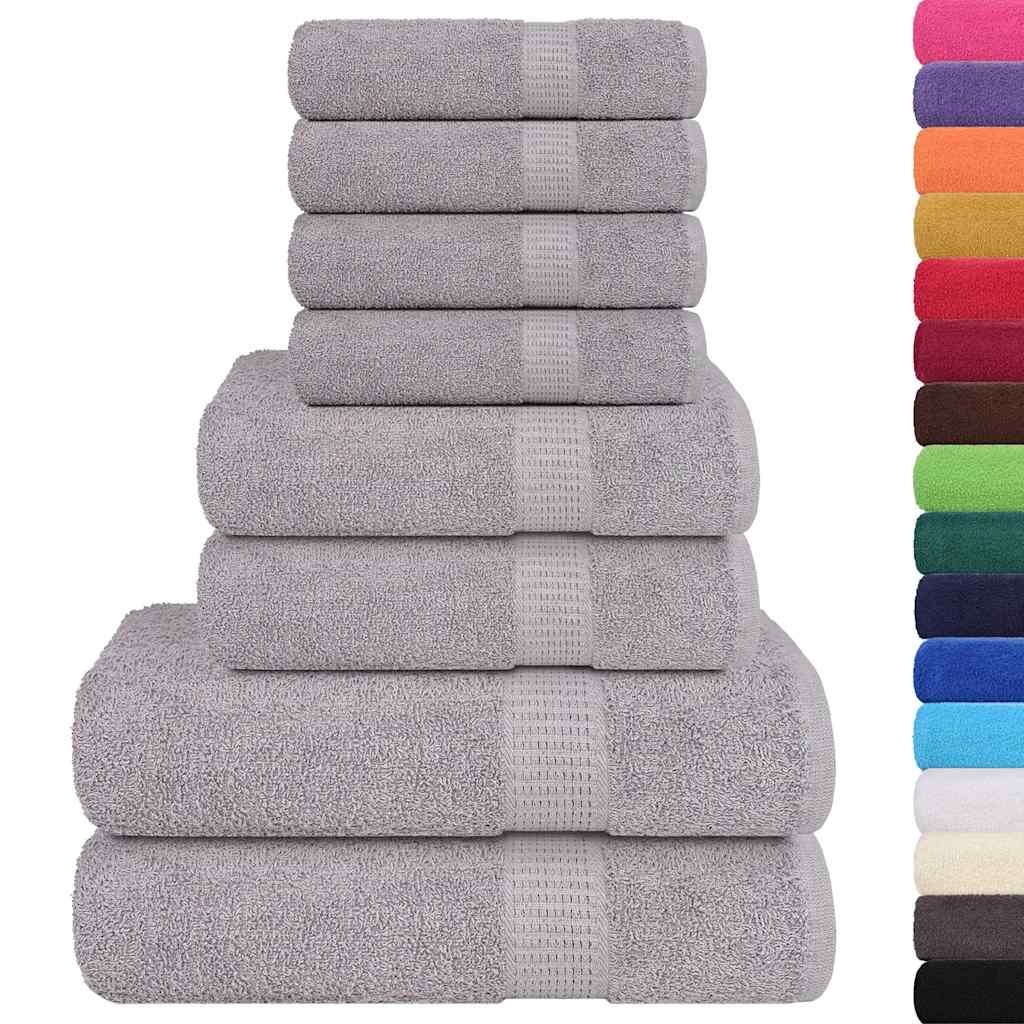 Vidaxl 8-delige handdoekenset frogn 360 g m² grijs