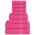 Vidaxl 8-delige handdoekenset frogn 360 g m² roze