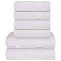 VidaXL 6-teiliges Handtuchset 360 g/m² 100 % Baumwolle Weiß