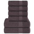 VidaXL 6-teiliges Handtuchset, 360 g/m², 100 % Baumwolle, Anthrazit