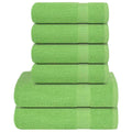 Vidaxl 6-delige handdoekenset frogn 360 g m² appelgroen