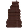 Vidaxl 12-delige handdoekenset frogn 360 g m² bruin