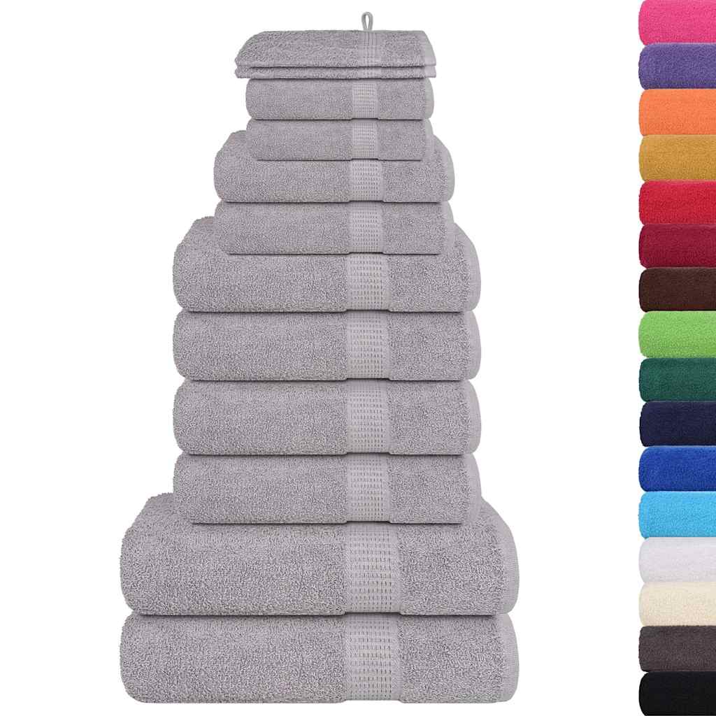 Vidaxx 12-teiliges Handtuchset 360 g m² 100 % Baumwollgrau
