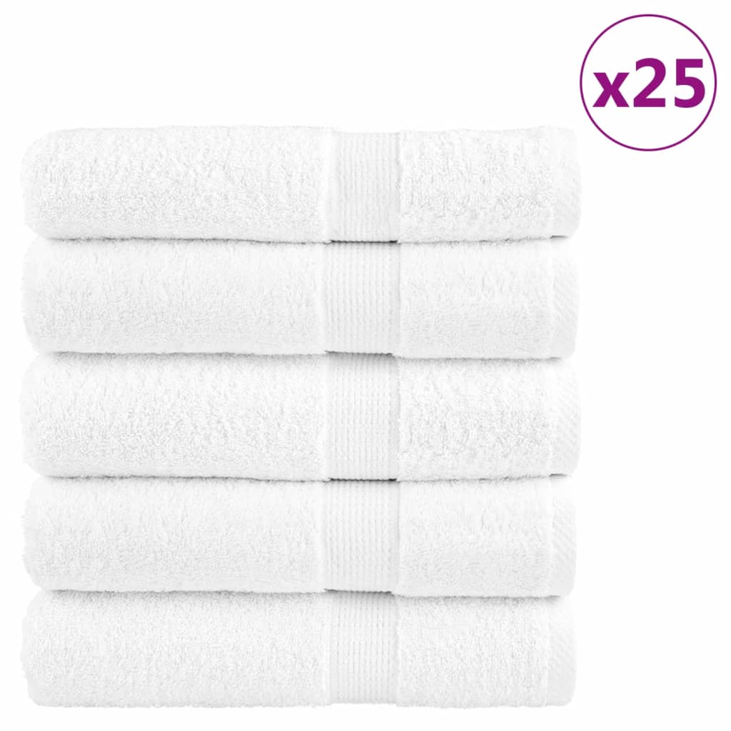 VidaXL Badetücher Solund 25 Stück 600 g m² 100x150 cm Weiß