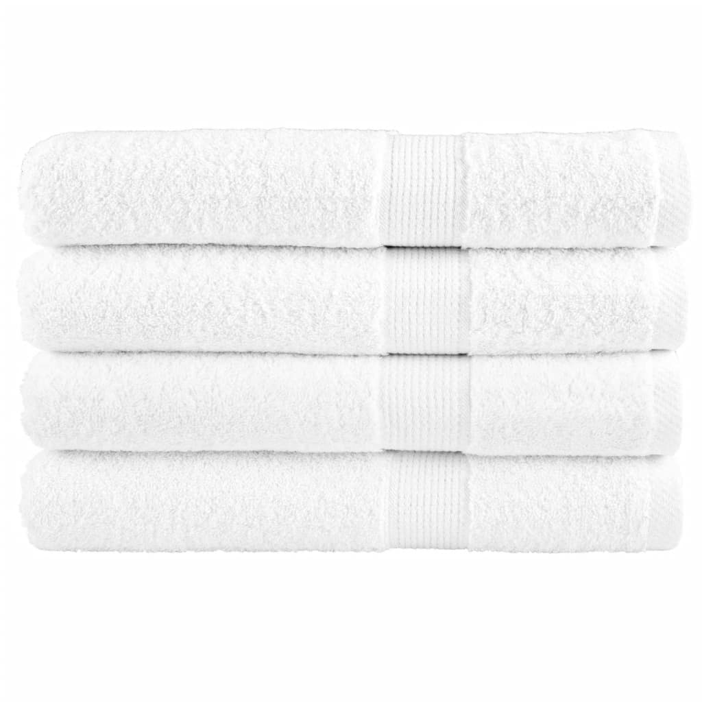 VidaXL Saunatücher, 4 Stück, 600 g/m², 80 x 200 cm, weiß