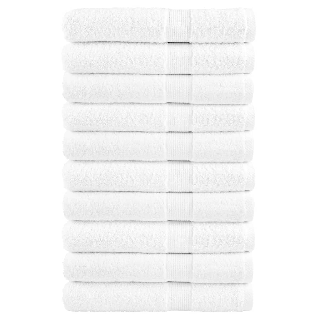 VidaXL -Handtücher Solund 10 ST 600 g m² 100x200 cm Weiß
