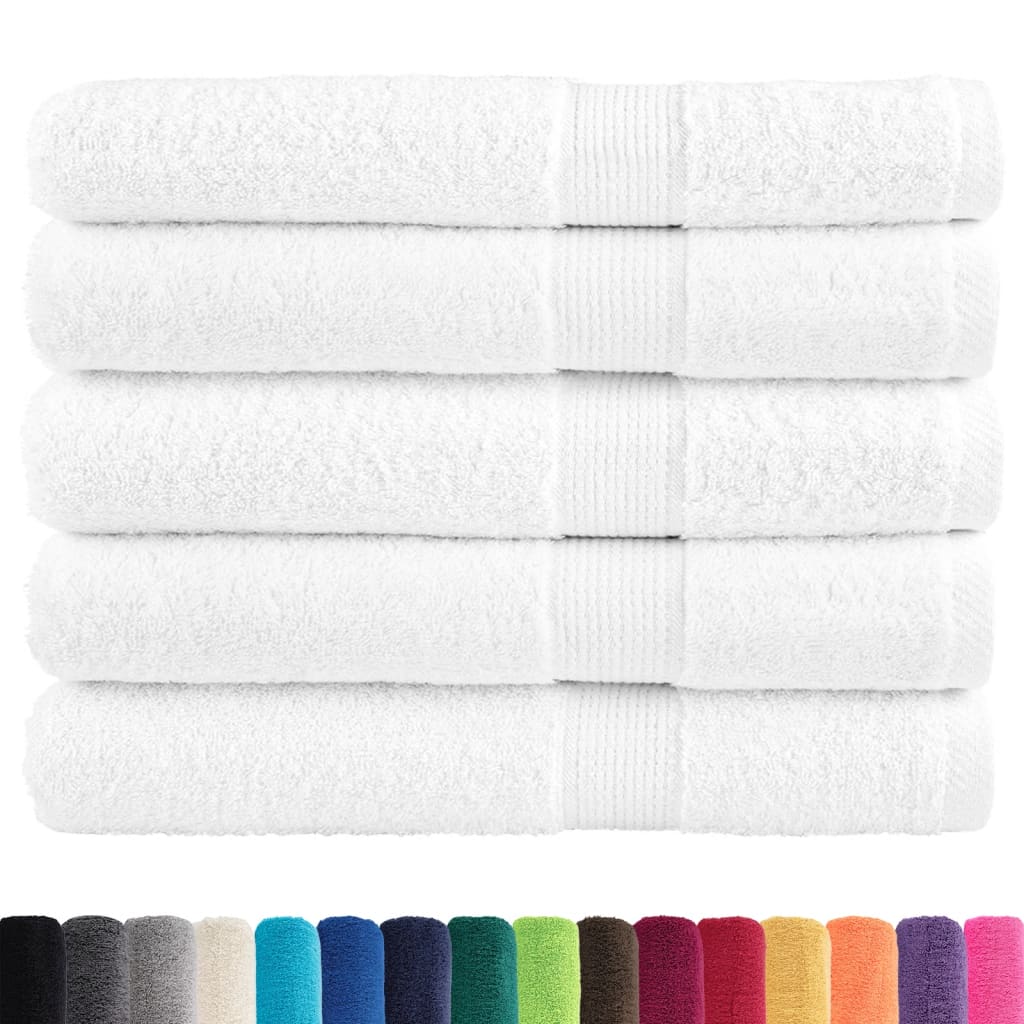 Vidaxxl -Handtücher Solund 25 Stück 600 g m² 100x200 cm Weiß