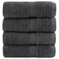 VidaXL Gästetücher, 4 Stück, 600 g/m², 30 x 50 cm, anthrazitfarben
