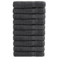 Vidaxl saunadoeken solund 10 st 600 g m² 80x200 cm antracietkleur