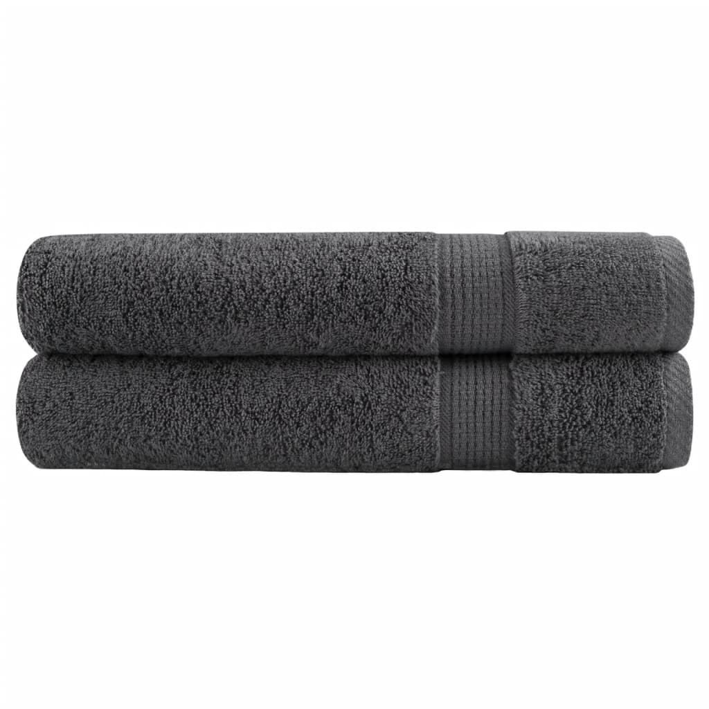 VidaXL Handtücher, 2 Stück, 600 g/m², 30 x 50 cm, anthrazitfarben