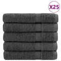 Vidaxl handdoeken solund 25 st 600 g m² 30x50 cm antracietkleur