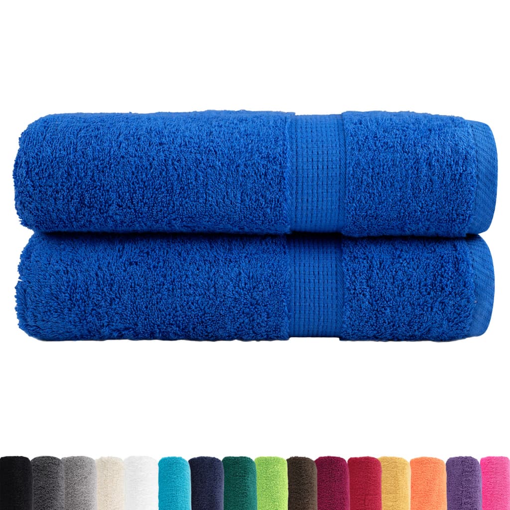 Vidaxl handdoeken solund 2 st 600 g m² 50x100 cm blauw
