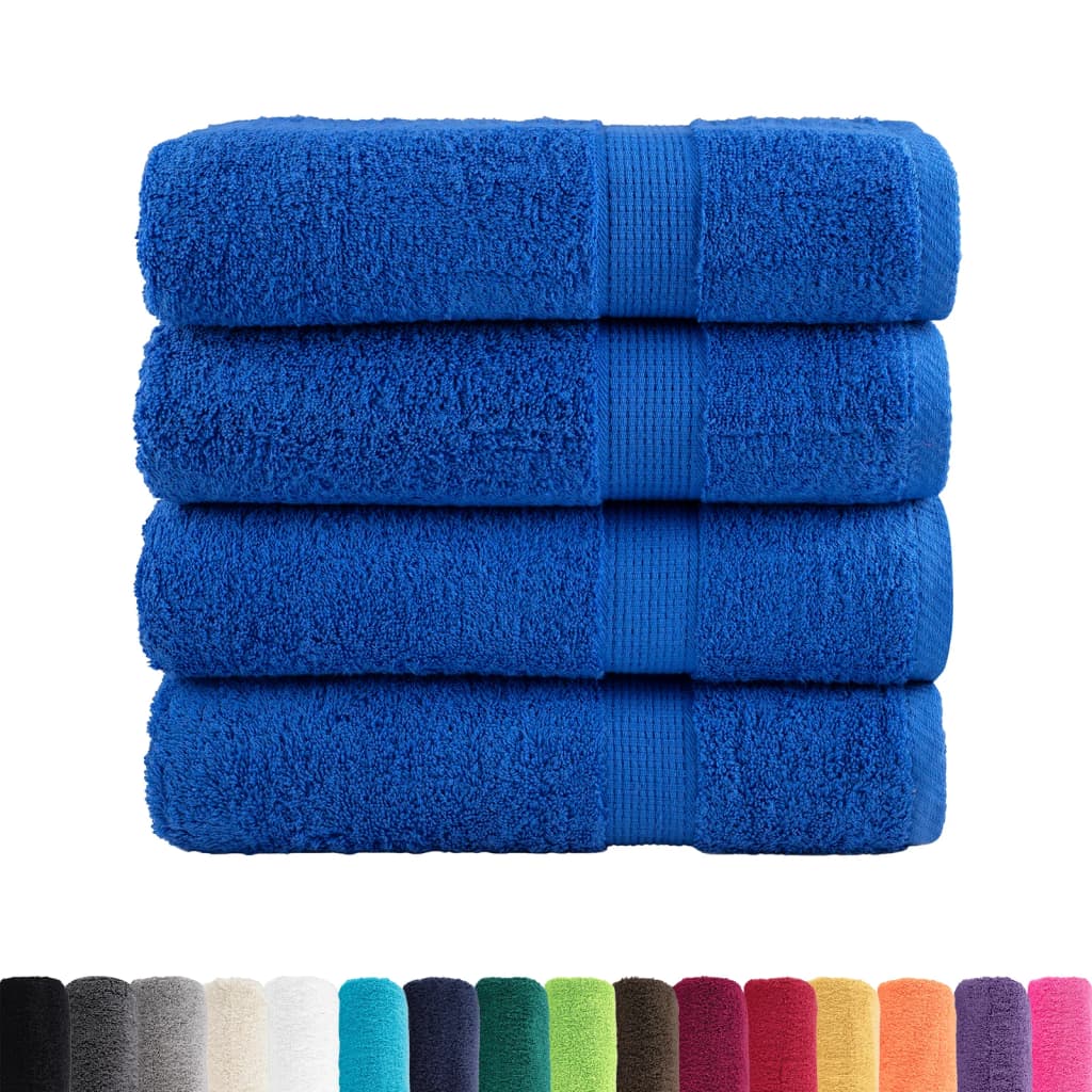 VidaXL Badetücher, 4 Stück, 600 g/m², 100 x 150 cm, blau