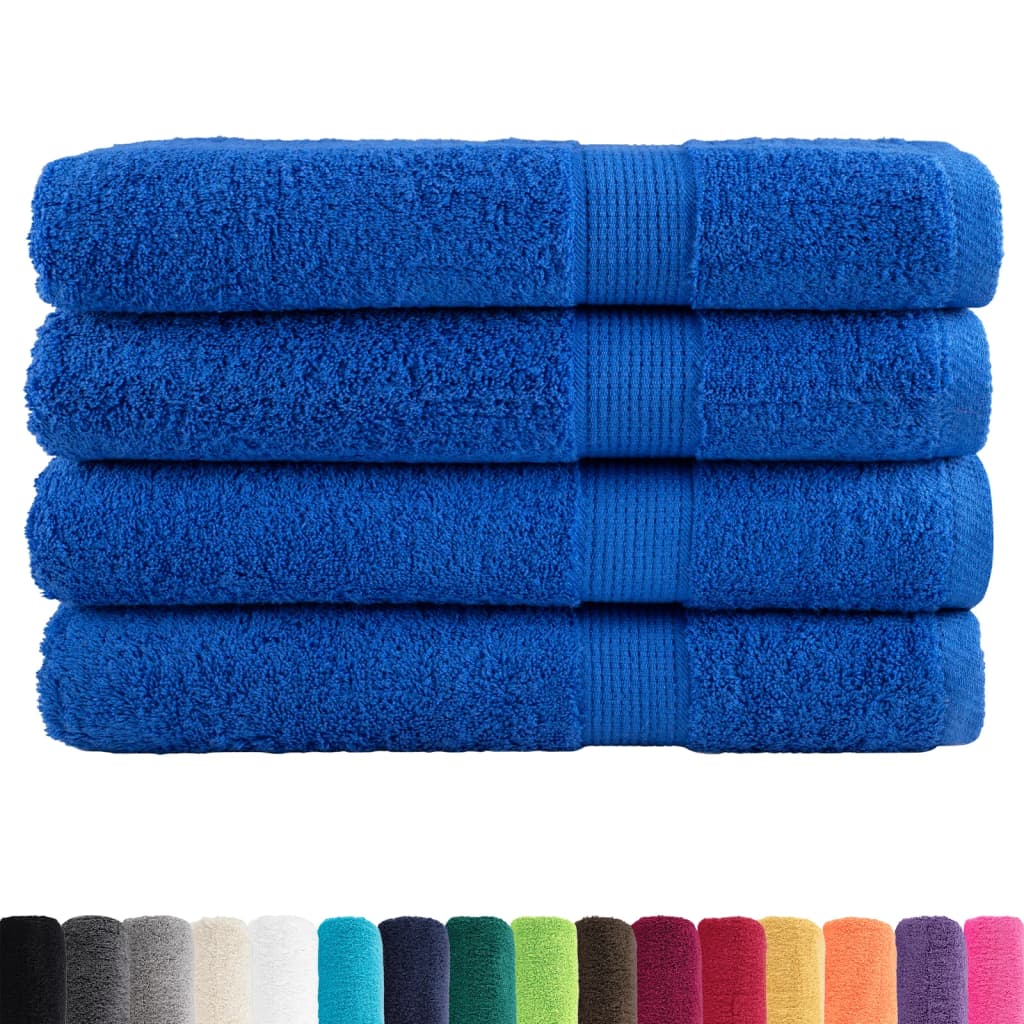VidaXL Saunadoeken solund 4 Stück 600 g m² 80x200 cm blau