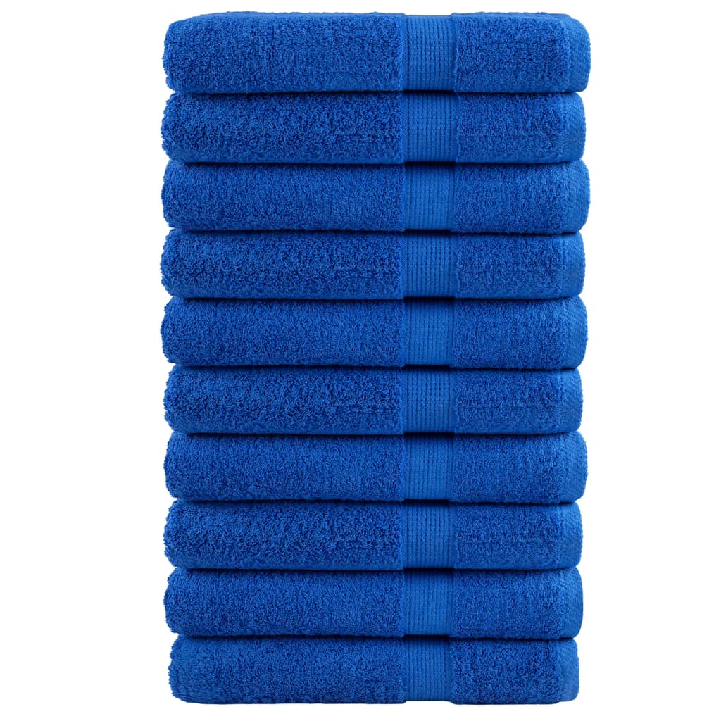 VidaXL Sauna -Tücher Solund 10 Stück 600 g/m² 80 x 200 cm Blau
