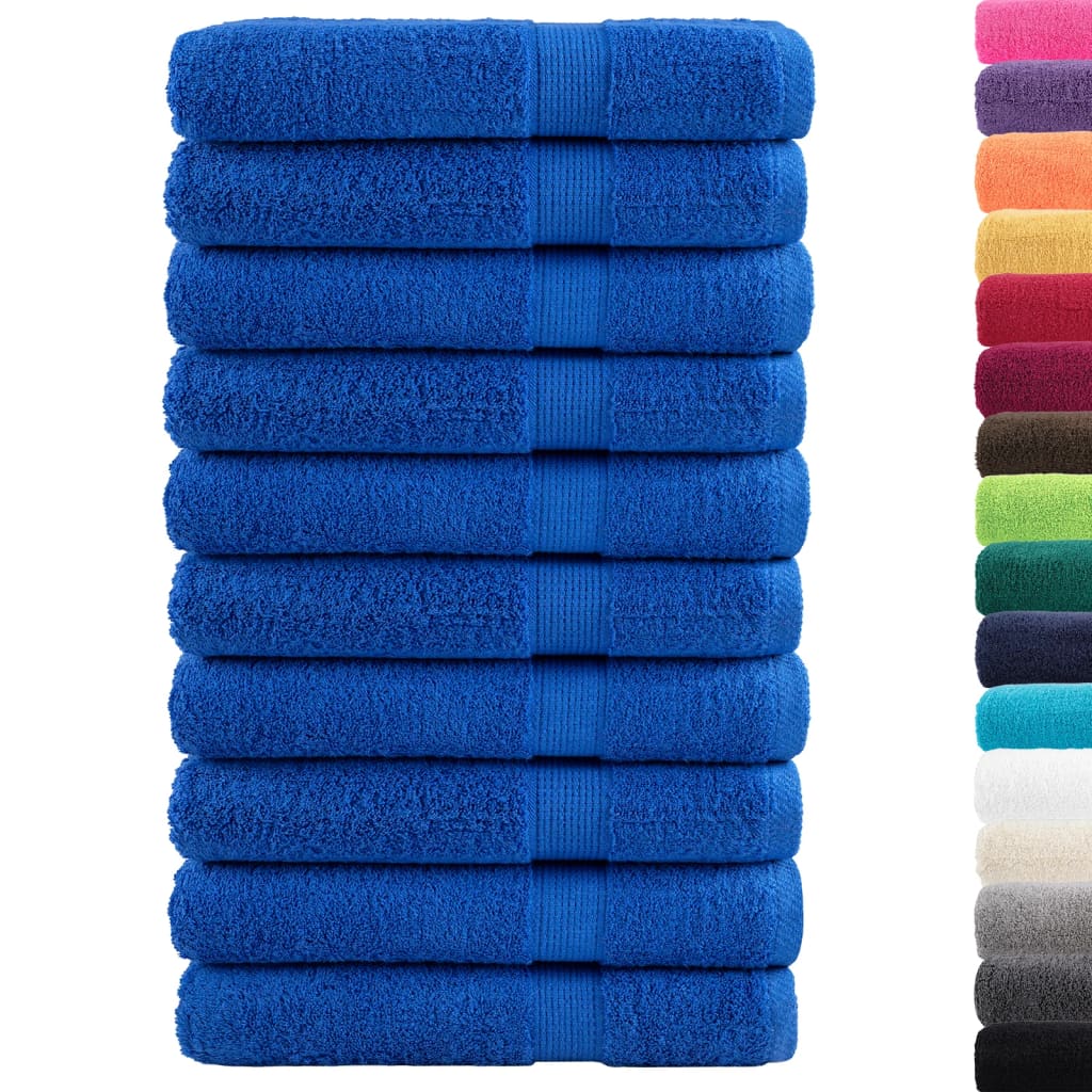 VidaXL Sauna -Tücher Solund 10 Stück 600 g/m² 80 x 200 cm Blau