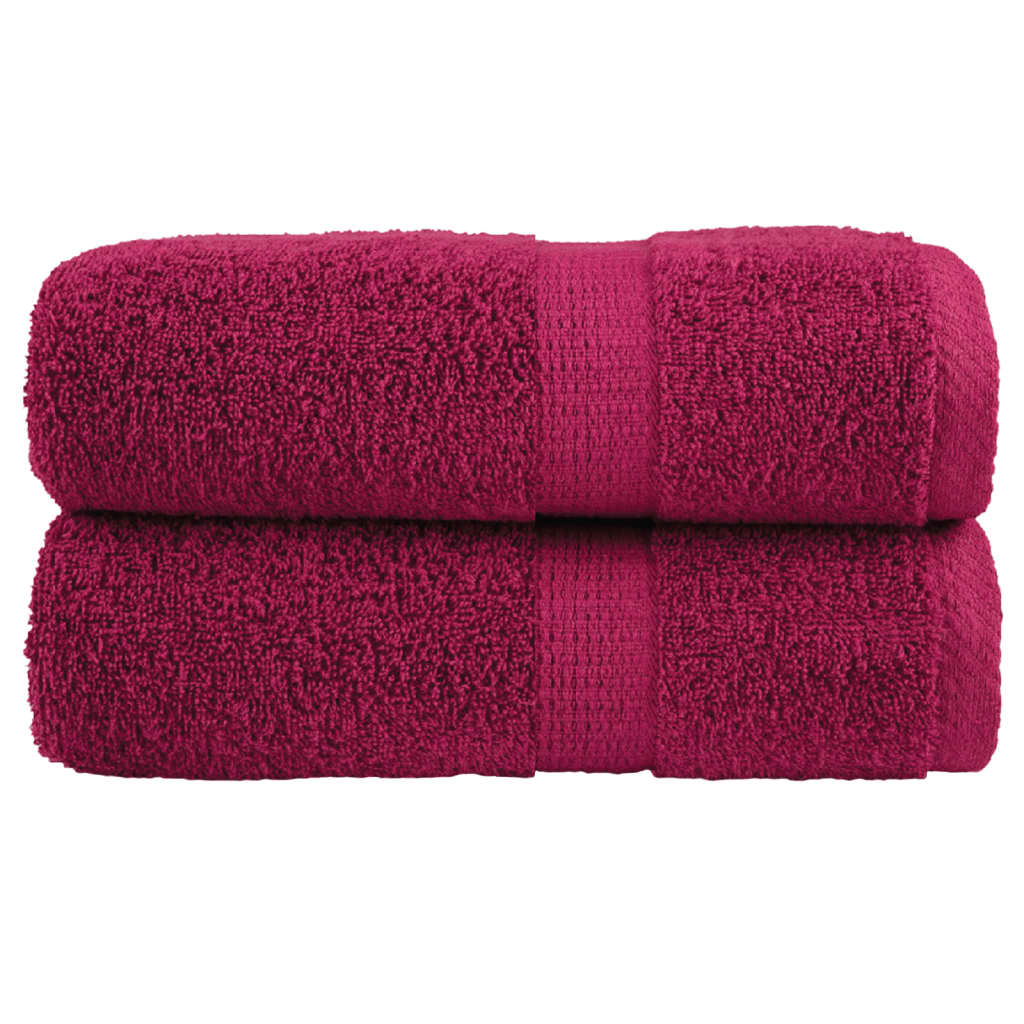 VidaXL Gästetücher, 2 Stück, 600 g/m², 30 x 30 cm, bordeauxrood
