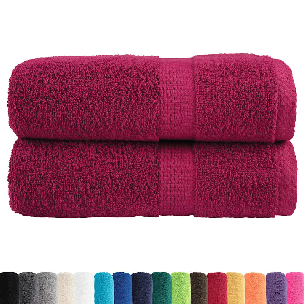 VidaXL Gästetücher, 2 Stück, 600 g/m², 30 x 30 cm, bordeauxrood